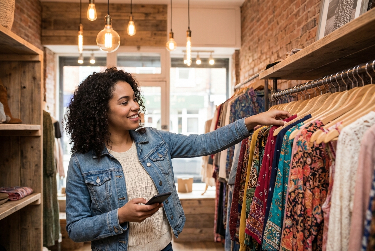 Tienda de ropa usando Atendax